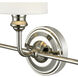 Leena 3 Light 22 inch Polished Nickel Bathroom Vanity Light Wall Light